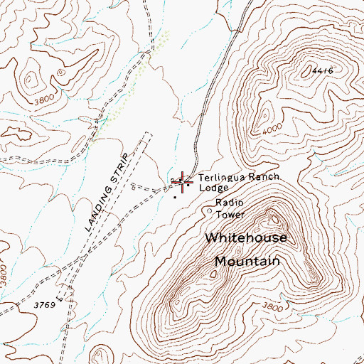 Topographic Map of Terlingua Ranch Lodge, TX