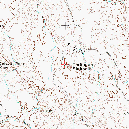 Topographic Map of Terlingua Sinkhole, TX