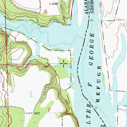 Topographic Map of Williams Mills (historical), AL