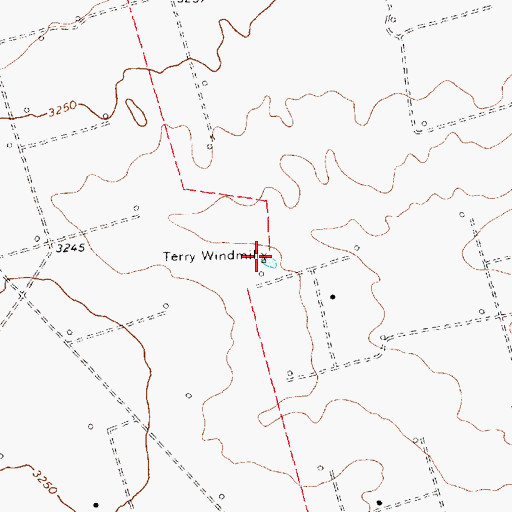 Topographic Map of Terry Windmill, TX