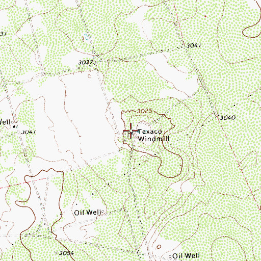 Topographic Map of Texaco Windmill, TX