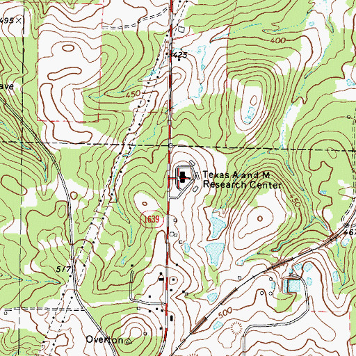 Topographic Map of Texas A and M Research Center, TX