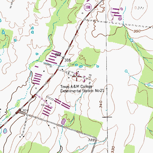 Topographic Map of Texas A and M College Experimental Station, TX