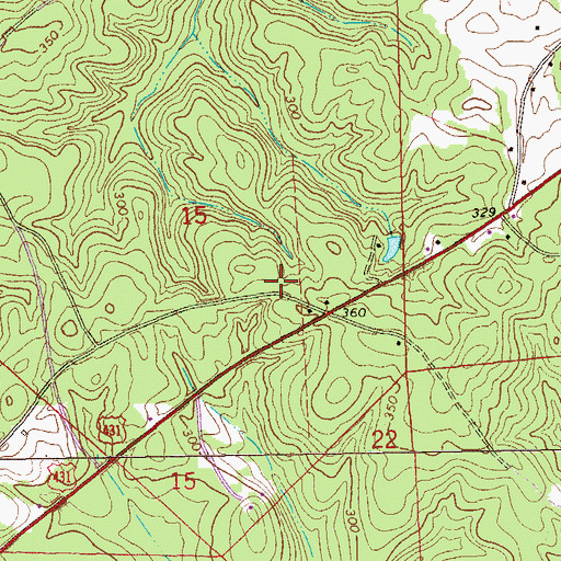 Topographic Map of Woods School (historical), AL