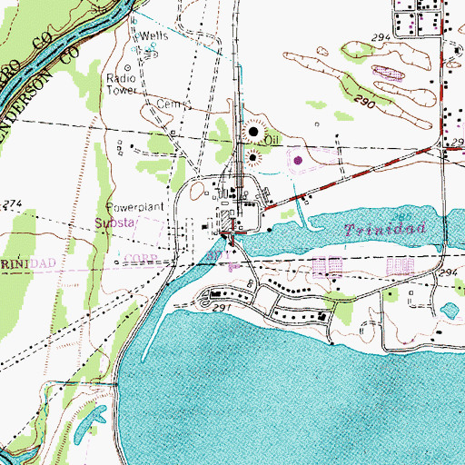 Topographic Map of Texas Power and Light Company Lake, TX