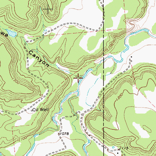 Topographic Map of Texawa Canyon, TX