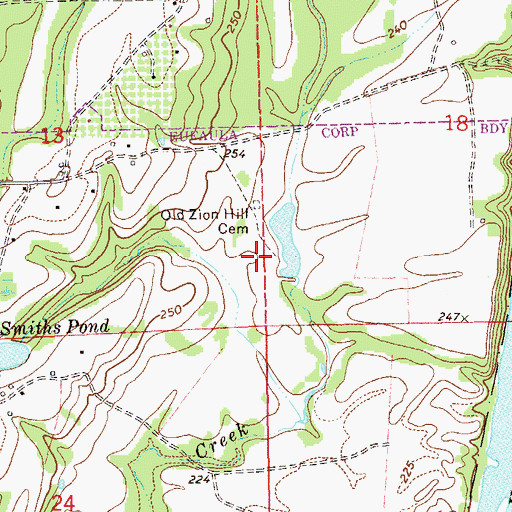 Topographic Map of Zion Hill Church, AL