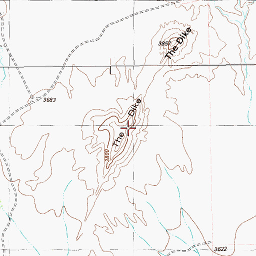 Topographic Map of The Dike, TX