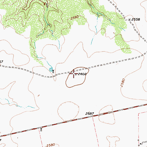 Topographic Map of The Divide, TX