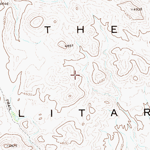Topographic Map of The Solitario, TX