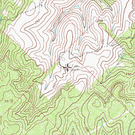 Topographic Map of The Tubs Windmill, TX