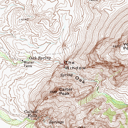 Topographic Map of The Window, TX