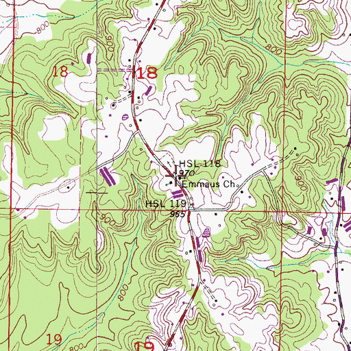 Topographic Map of Ames School (historical), AL