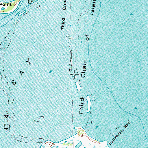 Topographic Map of Third Chain of Islands, TX