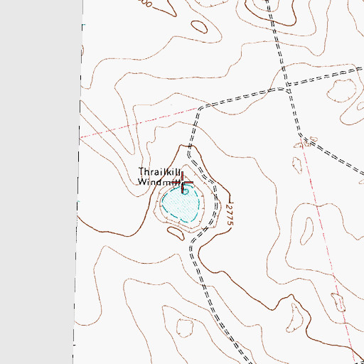 Topographic Map of Thrailkill Windmill, TX
