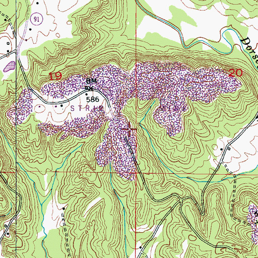 Topographic Map of Arkadelphia Mine, AL