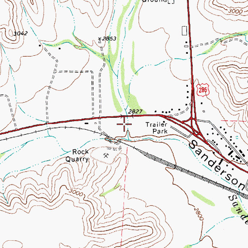 Topographic Map of Threemile Draw, TX