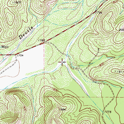 Topographic Map of Threemile Draw, TX