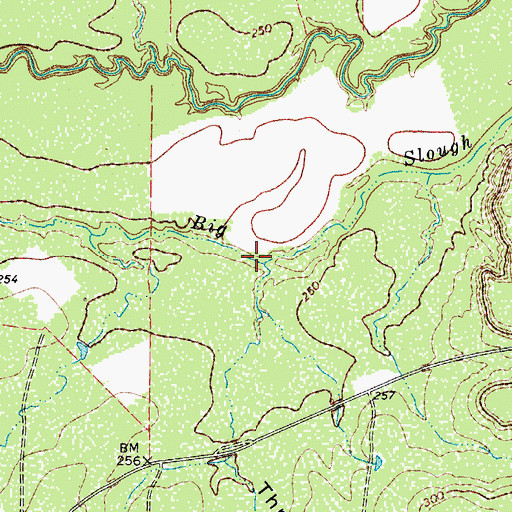 Topographic Map of Threemile Hollow, TX