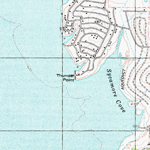 Topographic Map of Thunder Point, TX