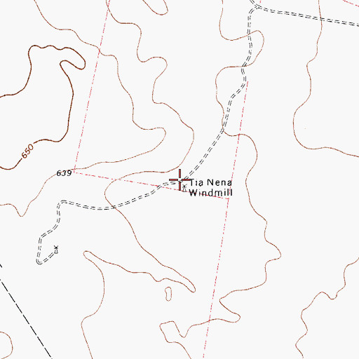 Topographic Map of Tia Nena Windmill, TX
