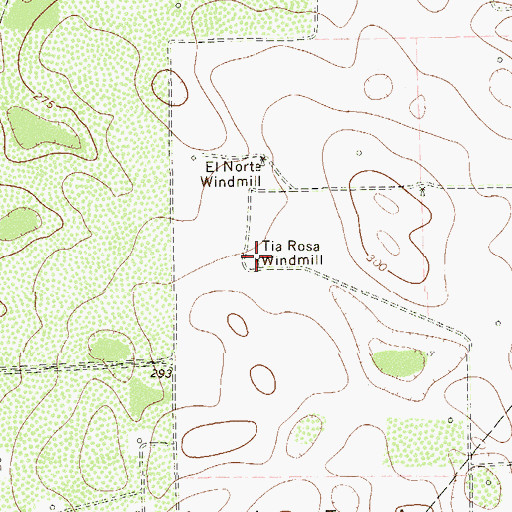 Topographic Map of Tia Rosa Windmill, TX