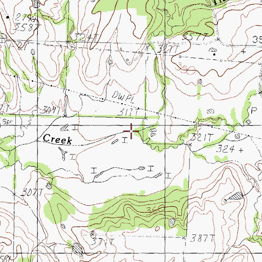 Topographic Map of Tick Branch, TX