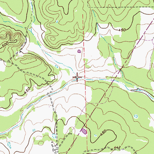 Topographic Map of Tidwell Creek, TX