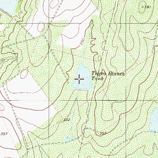 Topographic Map of Tierra Blanca Tank, TX