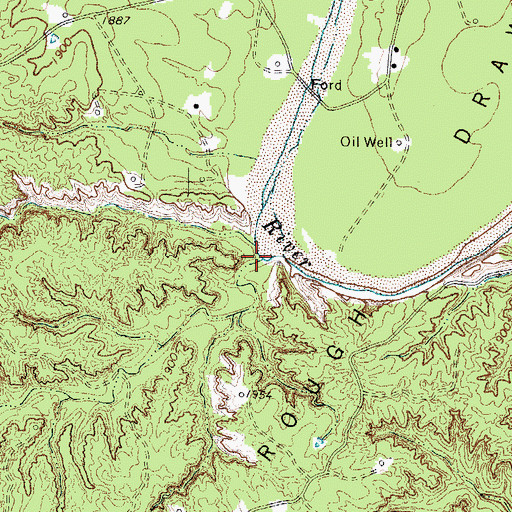 Topographic Map of Tige Canyon, TX