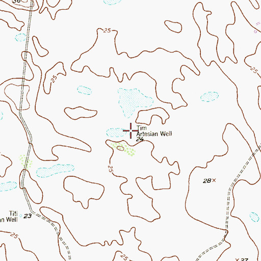 Topographic Map of Tim Artesian Well, TX