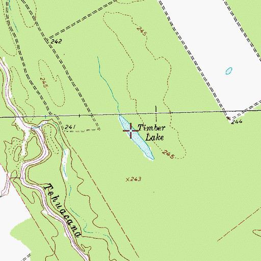 Topographic Map of Timber Lake, TX