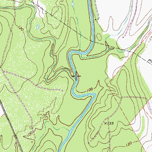 Topographic Map of Timon Creek, TX