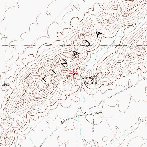 Topographic Map of Tinaja Spring, TX