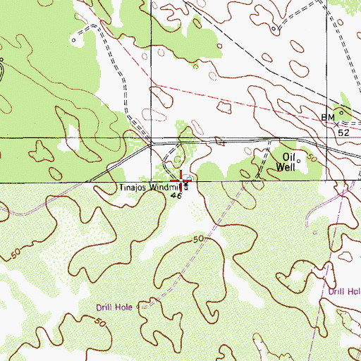 Topographic Map of Tinajos Windmill, TX