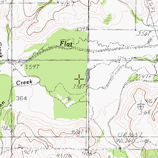 Topographic Map of Tindel Creek, TX