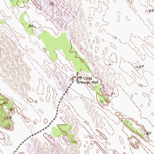 Topographic Map of Tio Colas Artesian Well, TX