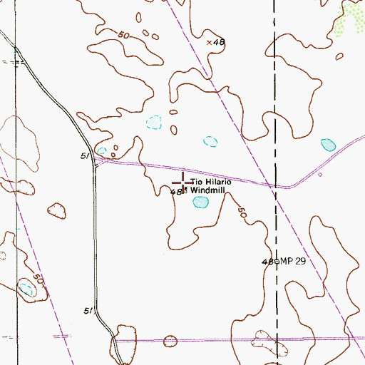 Topographic Map of Tio Hilario Windmill, TX