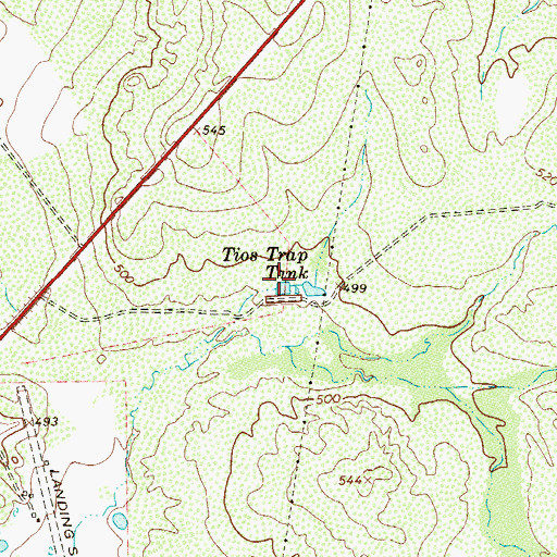 Topographic Map of Tios Trap Tank, TX