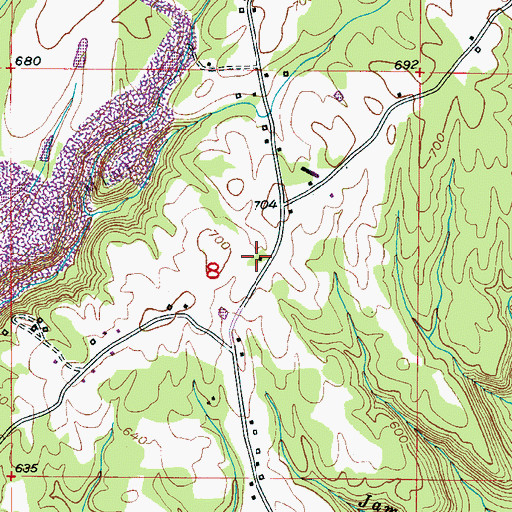 Topographic Map of Bethesda Church of Christ, AL