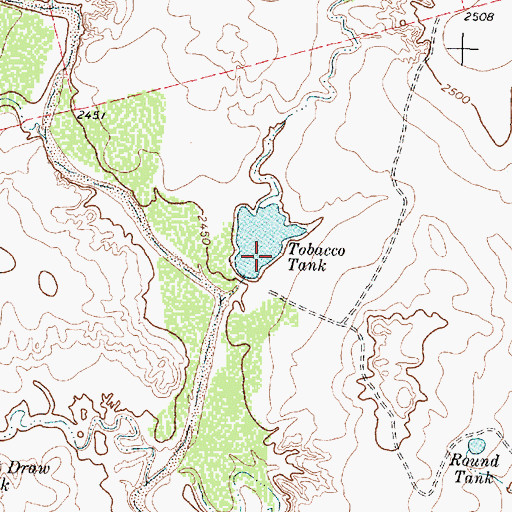 Topographic Map of Tobacco Tank, TX