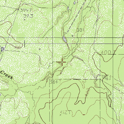 Topographic Map of Tecolate Creek, TX