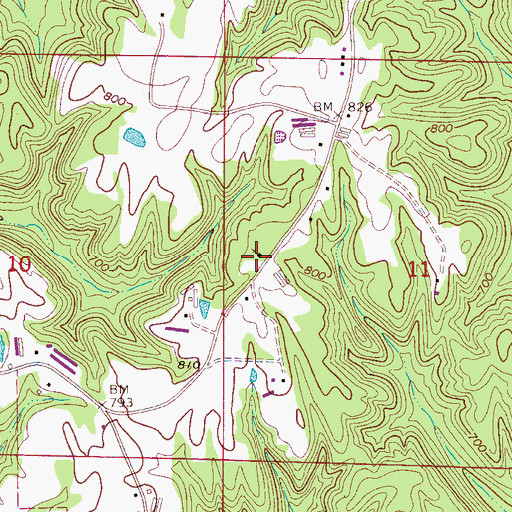 Topographic Map of Beulah Church of the Nazarene, AL