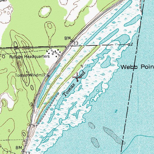 Topographic Map of Tomas Pond, TX
