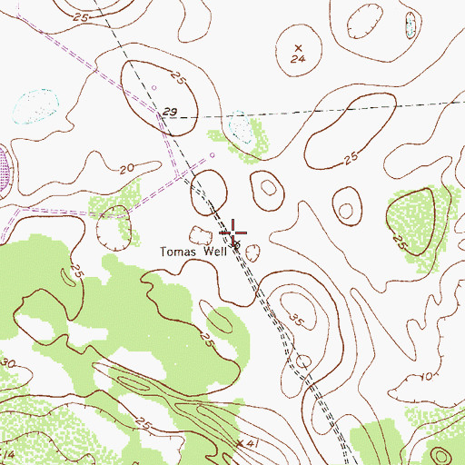 Topographic Map of Tomas Well, TX