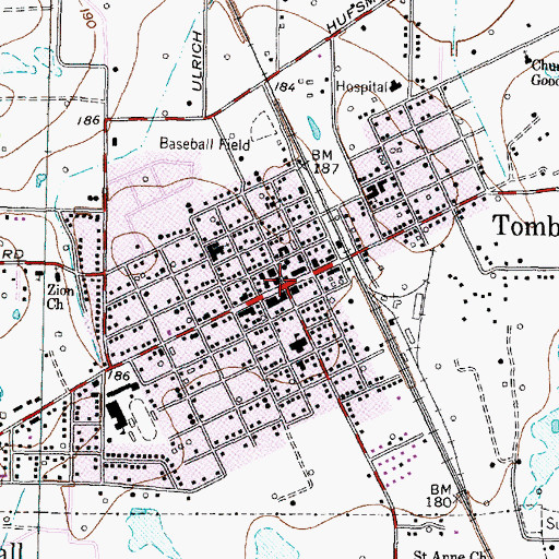 Topographic Map of Tomball, TX