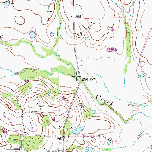 Topographic Map of Tommelson Creek, TX