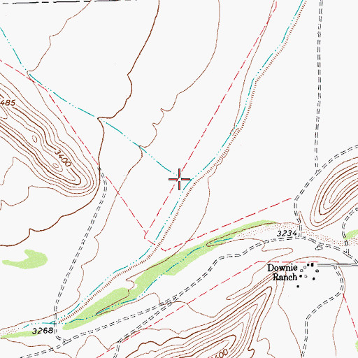 Topographic Map of Toms Canyon, TX