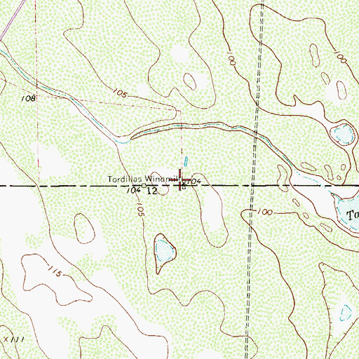 Topographic Map of Tordillas Windmill, TX