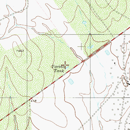 Topographic Map of Torido Tank, TX